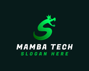 Mamba - King Snake Letter S logo design