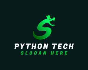 Python - King Snake Letter S logo design