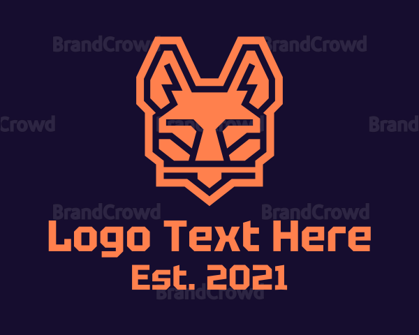 Orange Geometric Fox Logo