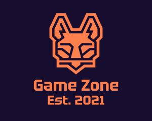 Orange Geometric Fox logo design