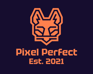 Orange Geometric Fox logo design