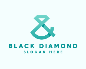 Teal Diamond Ampersand logo design