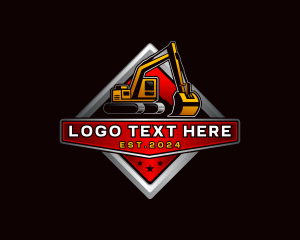 Heavy Duty - Backhoe Ecavator Construction logo design