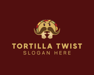 Tortilla - Taco Moustache Taqueria logo design