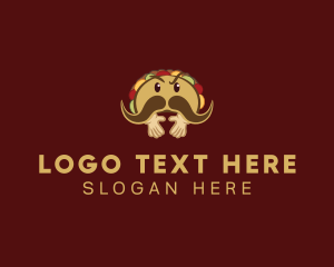 Taco Stall - Taco Moustache Taqueria logo design