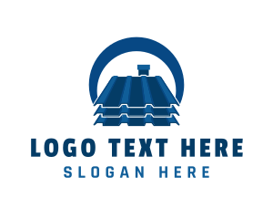 Roofing - Blue Home Roofing logo design