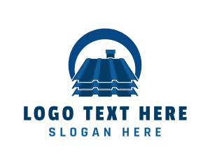 Structure - Blue Home Roofing logo design