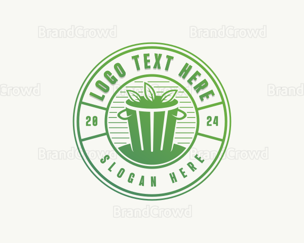 Eco Leaf Trash Logo