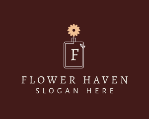 Flower Perfume Bottle logo design