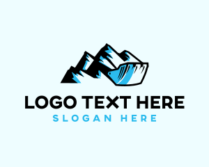 Geologist - Mountain Quarry Excavator logo design