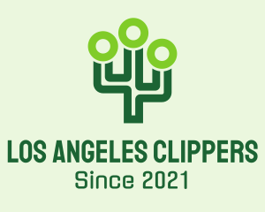Plant - Green Digital Cactus logo design