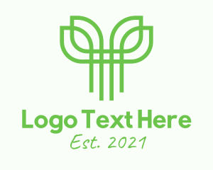 Vegetarian - Green Leaf Garden logo design