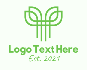 Organic Food - Green Leaf Garden logo design