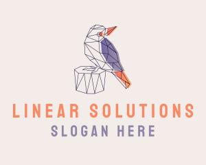 Geometric Bird Modern logo design