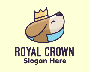 King - King Puppy Dog Crown logo design