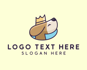 Animal - Puppy Dog Crown logo design