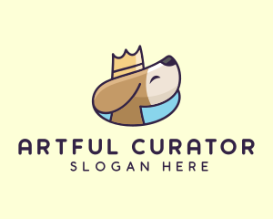 Puppy Dog Crown logo design