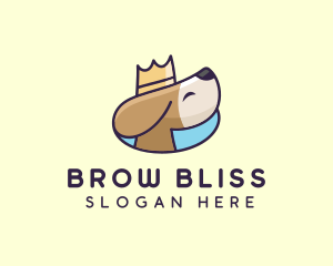 Puppy Dog Crown logo design