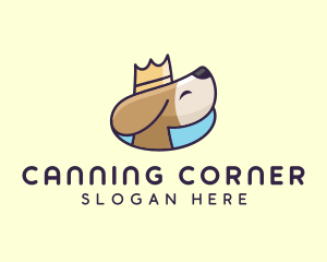 Puppy Dog Crown logo design