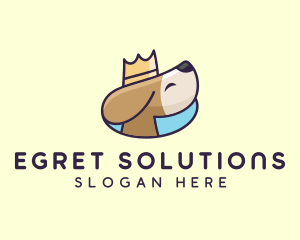 Puppy Dog Crown logo design