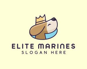 Puppy Dog Crown logo design