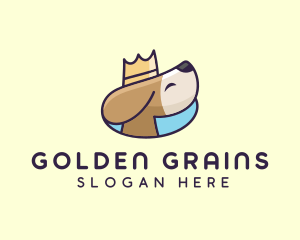 Puppy Dog Crown logo design