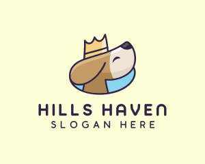 Puppy Dog Crown logo design