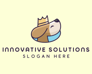 Puppy Dog Crown logo design