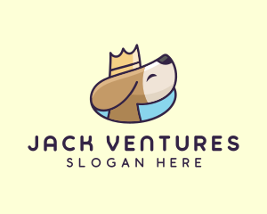 Puppy Dog Crown logo design