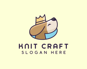 King Puppy Dog Crown logo design