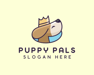 Puppy Dog Crown logo design