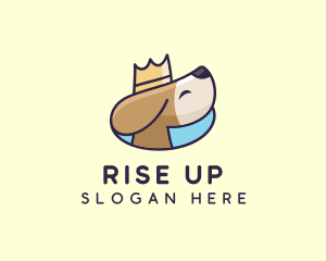 Puppy Dog Crown logo design