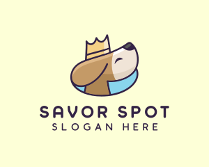 Puppy Dog Crown logo design