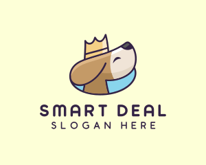 Puppy Dog Crown logo design