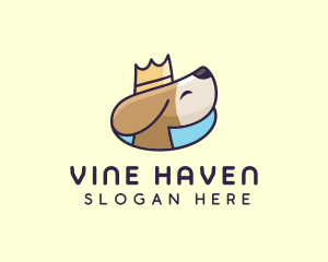 Puppy Dog Crown logo design