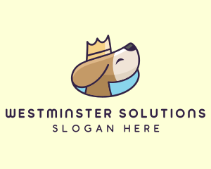 Puppy Dog Crown logo design