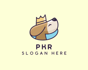 Puppy Dog Crown logo design