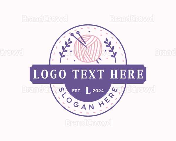 Yarn Crochet Knitting Logo