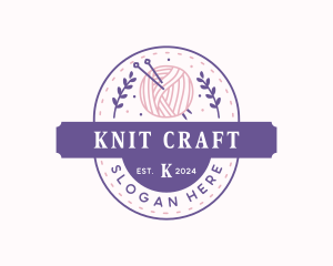 Yarn Crochet Knitting logo design