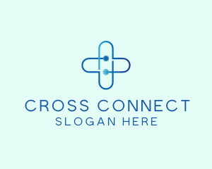 Cross - Health Stethoscope Cross logo design