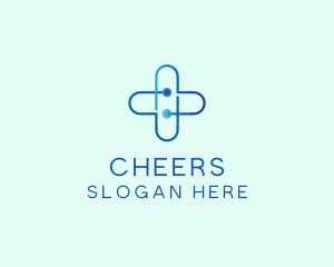 Cross - Health Stethoscope Cross logo design