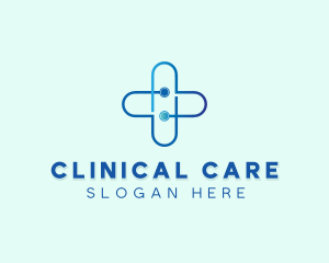 Health Stethoscope Cross logo design