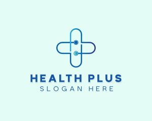 Health Stethoscope Cross logo design