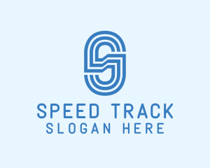 Athletic Track Letter S Business logo design