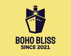 Bow Tie Ship Cruise logo design