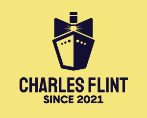 Bow Tie Ship Cruise logo design