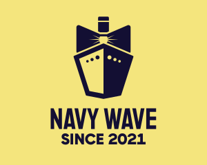 Navy - Bow Tie Ship Cruise logo design
