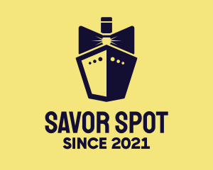 Bow Tie Ship Cruise logo design