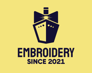 Bow Tie Ship Cruise logo design