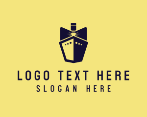 Bow Tie Ship Cruise logo design